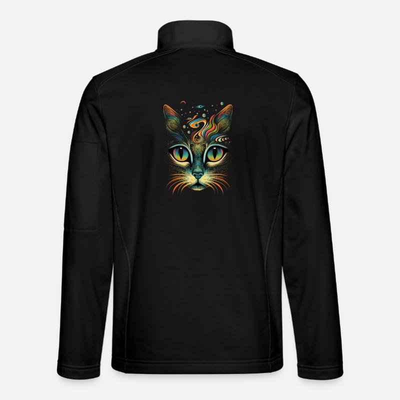 Cosmic cat - Unisex Softshell Jacket - black