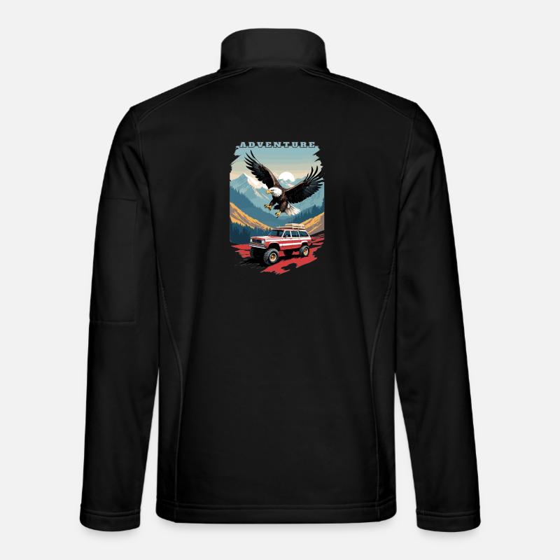 Abenteuerreise USA - Unisex Softshelljacke - Schwarz