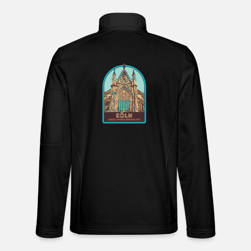 Illustration Facade Cathedral Cologne, Germany Unisex Softshell Jacket