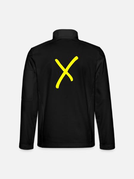 Buchstabe X - Unisex Softshelljacke - Schwarz