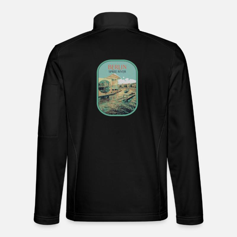 Illustration Architecture Moderne Berlin Veste en tissu softshell Unisexe
