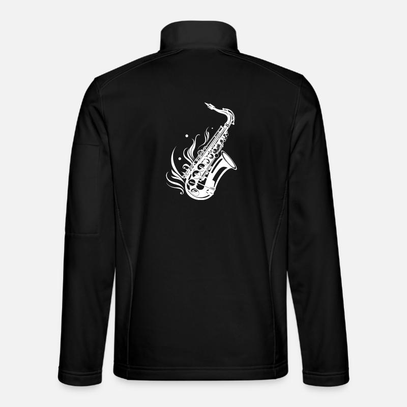 Saxophone Sketch - Unisex Softshell Jacket - black