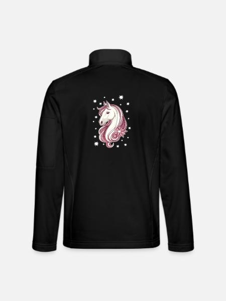 Horse with stars - Unisex Softshell Jacket - black