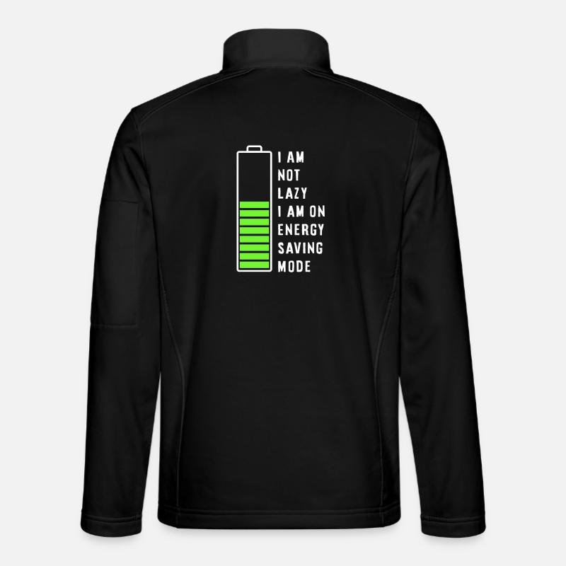 I am not lazy - Unisex Softshell Jacket - black