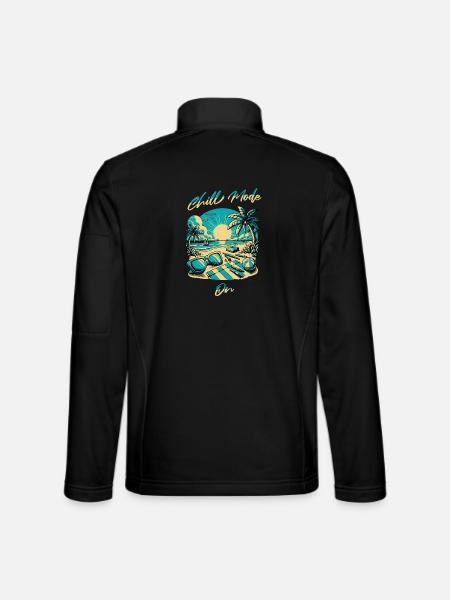 Strandsonne Chill Mode Design - Unisex Softshelljacke - Schwarz