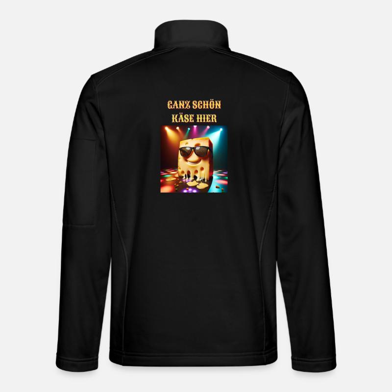 Ganz schön Käse hier - Unisex Softshelljacke - Schwarz