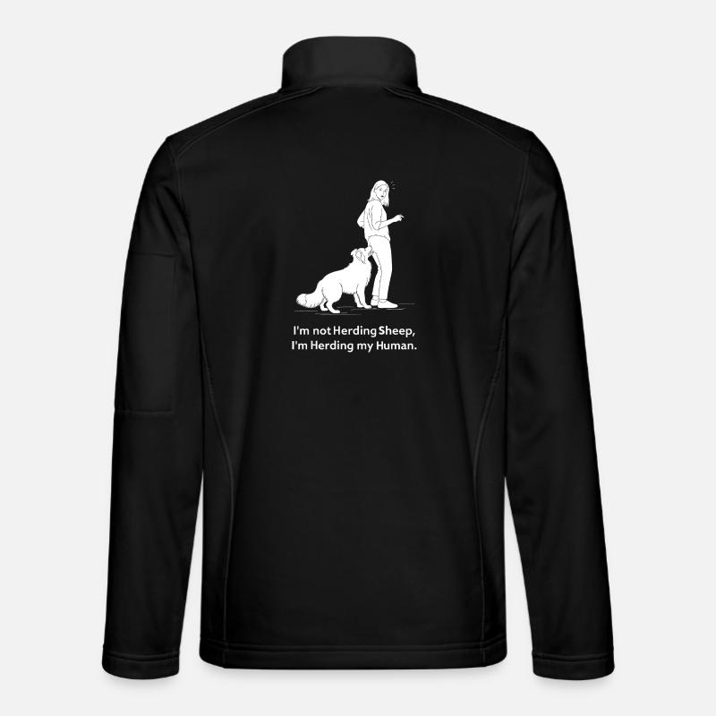 Ich hüte meinen Menschen - Unisex Softshelljacke - Schwarz