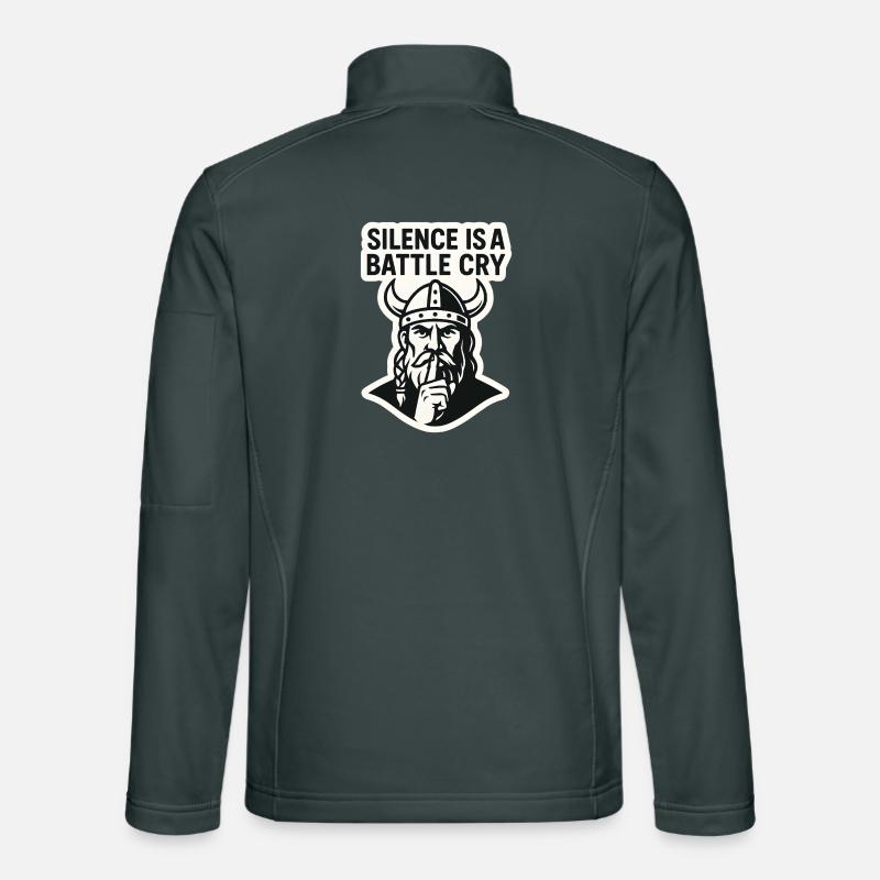 Wikinger-Stille-Kampfschrei-Design Unisex Softshelljacke
