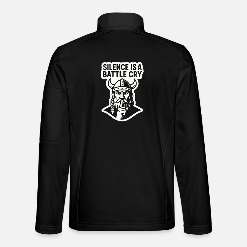 Viking Silence Battle Cry Design - Veste en tissu softshell Unisexe - noir