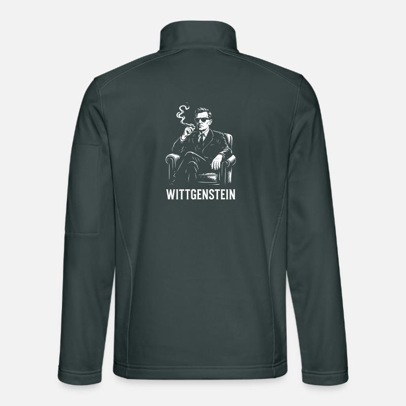 Wittgenstein Philosoph Silhouette Rauchen Unisex Softshelljacke