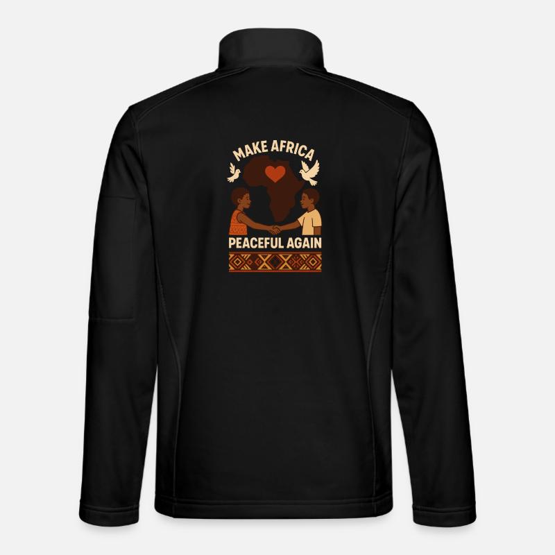 Make Africa Peaceful Again - Unisex Softshelljacke - Schwarz