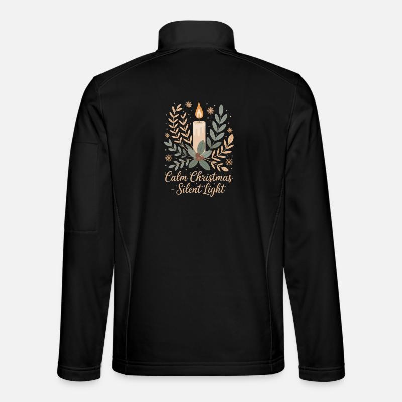 Botanical Christmas design - Unisex Softshell Jacket - black