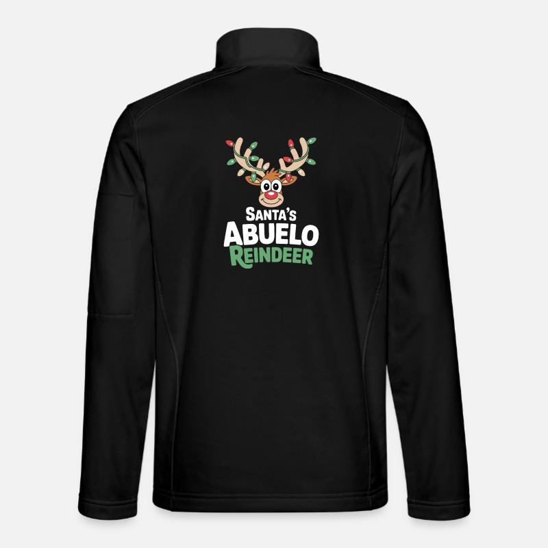 Das Rentier Abuelo des Weihnachtsmanns - Unisex Softshelljacke - Schwarz