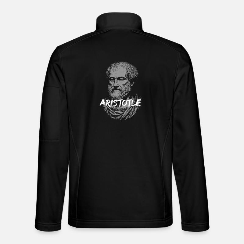Aristotle Silhouette Portrait - Unisex Softshell Jacket - black