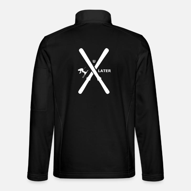Skiing - Ski you later - Unisex Softshell Jacket - black