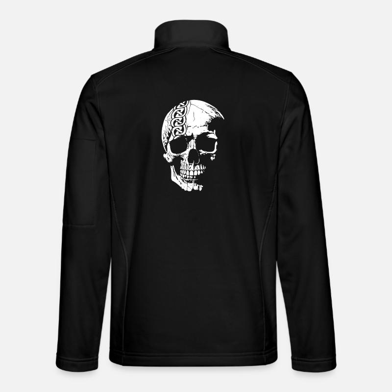 Crâne avec nœud celtique - Veste en tissu softshell Unisexe - noir