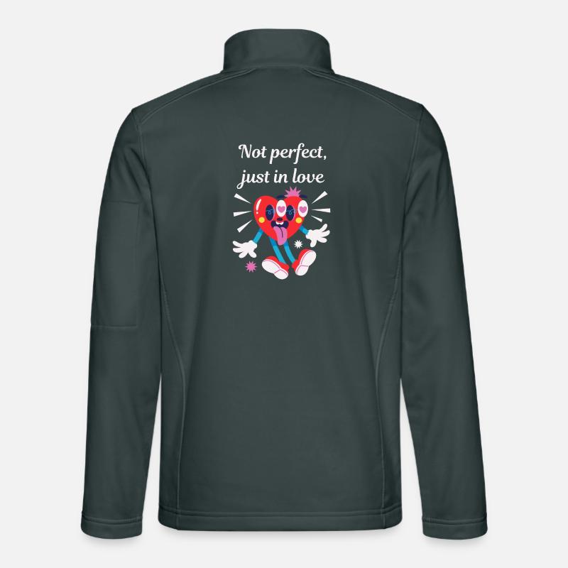 Nicht perfekt, einfach verliebt – Valentinstagsgeschenk Unisex Softshelljacke
