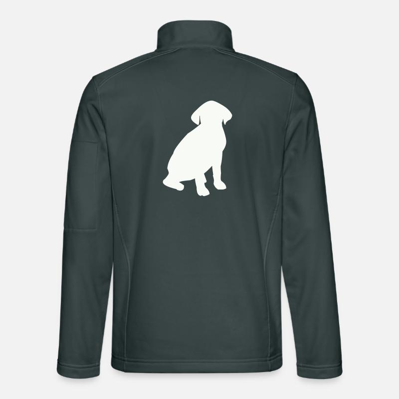 Seated Dog Silhouette Unisex Softshell Jacket