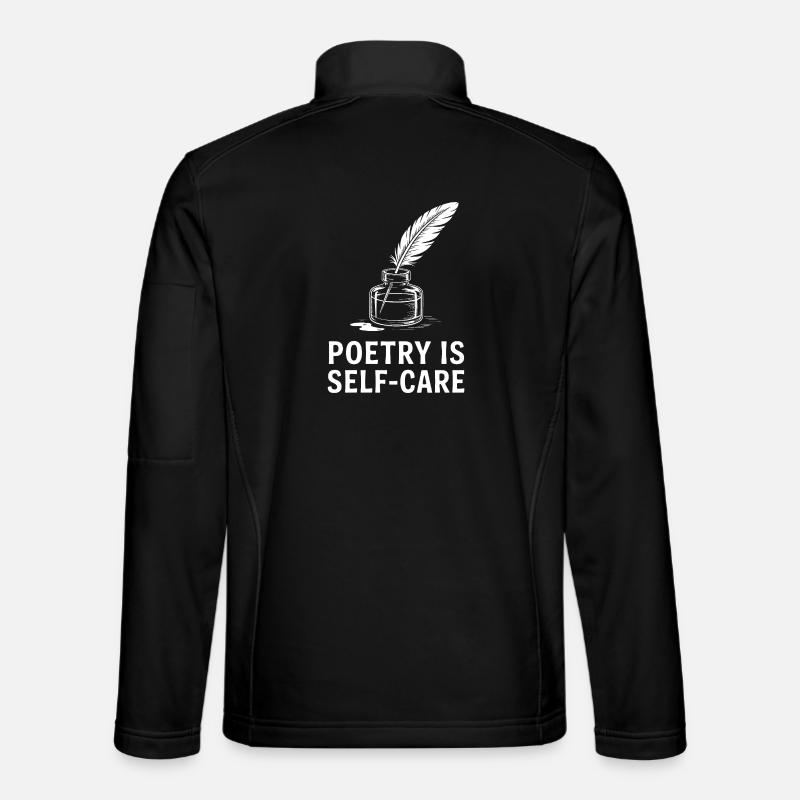 Poetry as Self-Care - Unisex Softshell Jacket - black