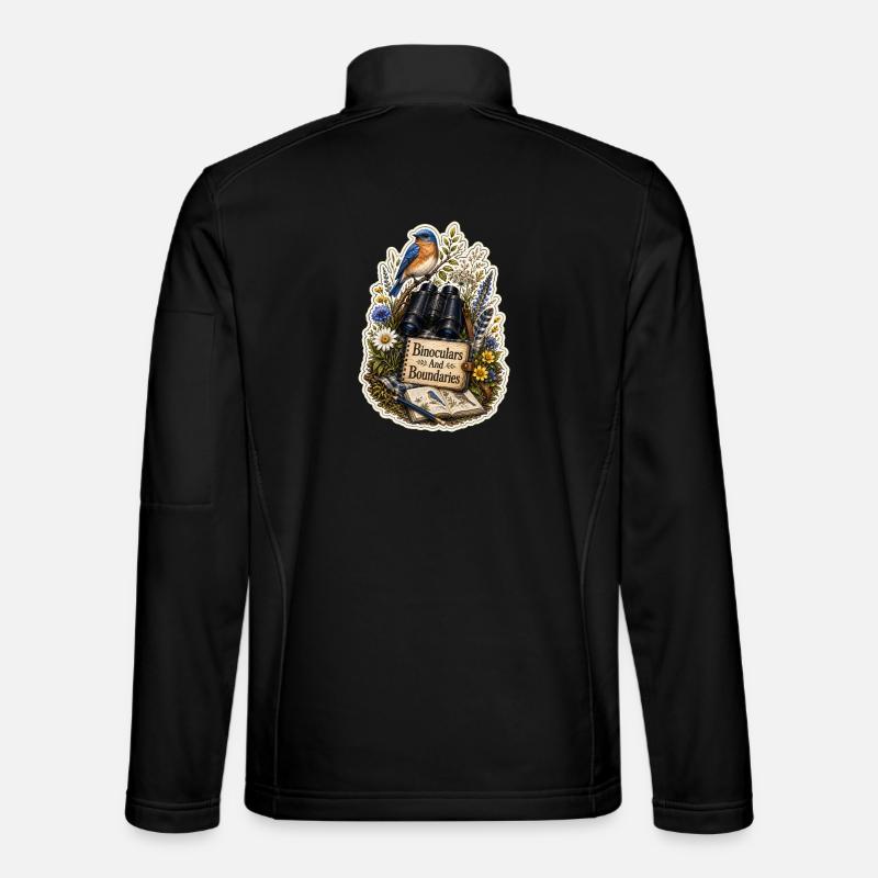 Binoculars And Boundaries Wolken - Unisex Softshelljacke - Schwarz