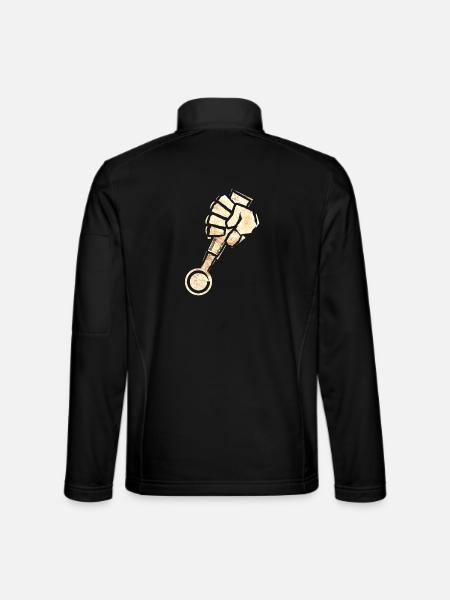 Empowerment Fist with Tap Handle - Unisex Softshell Jacket - black