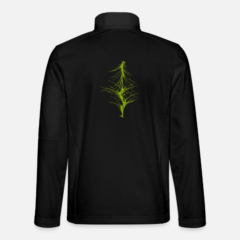 Abstract image / green / pattern / line Unisex Softshell Jacket