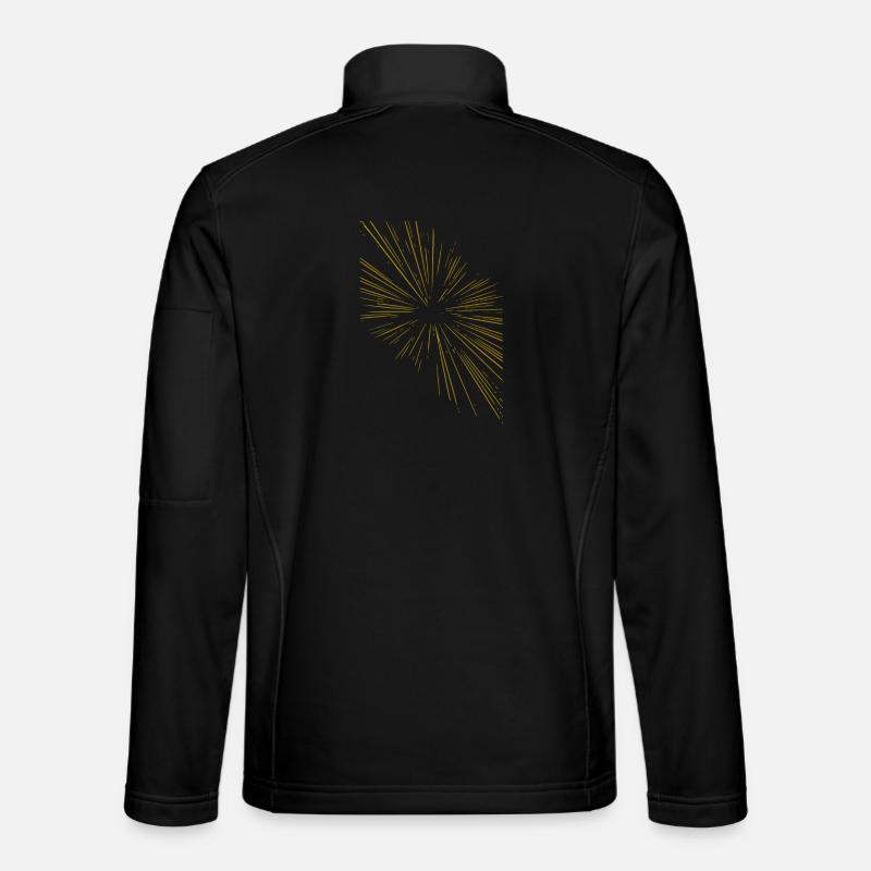 Abstract rays / gold / pattern / line Unisex Softshell Jacket