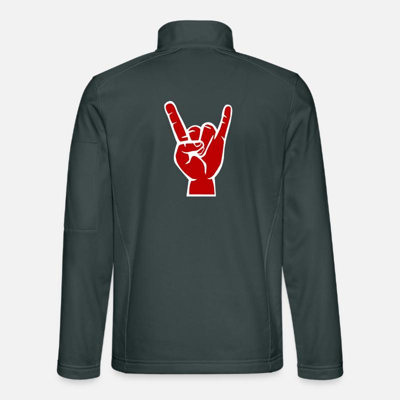 Teufels -Hand, Devil Rock cool metal Symbol Unisex Softshelljacke