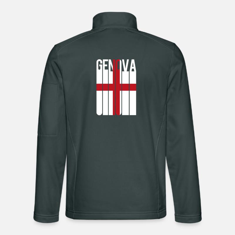 drapeau de Gênes Gênes Genes Génova Veste en tissu softshell Unisexe