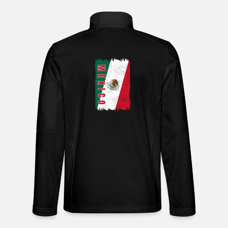Drapeau du Mexique - Veste en tissu softshell Unisexe - noir