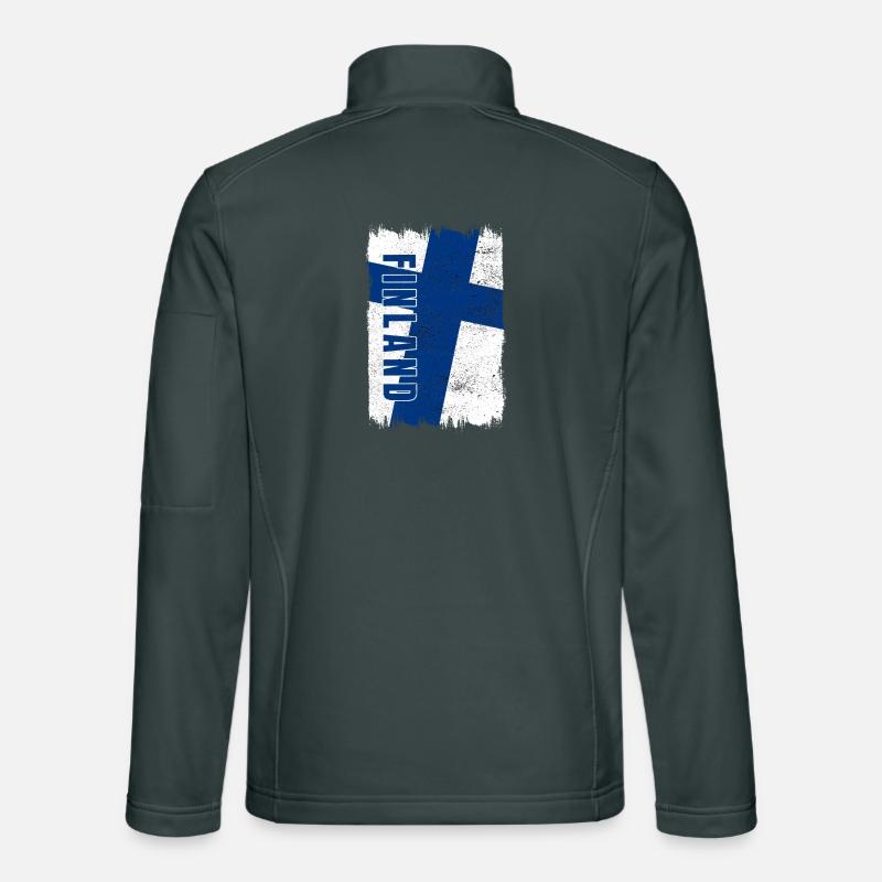 Drapeau de la Finlande Veste en tissu softshell Unisexe