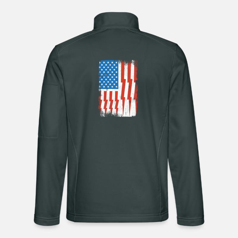 Electrician US Flag Unisex Softshell Jacket