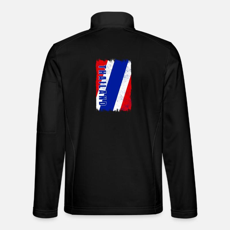 Thailand Flagge - Unisex Softshelljacke - Schwarz
