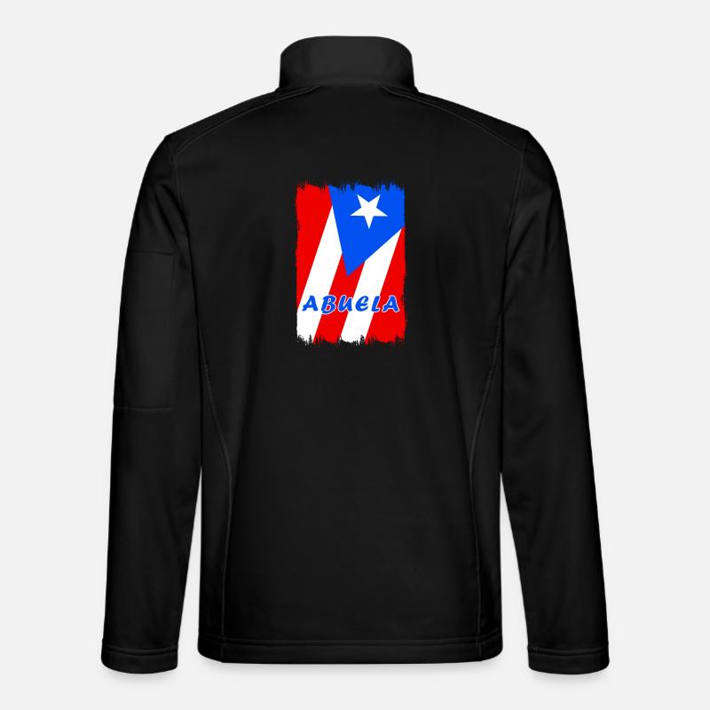Puerto Rico Großmutter Flaggen Design Unisex Softshelljacke