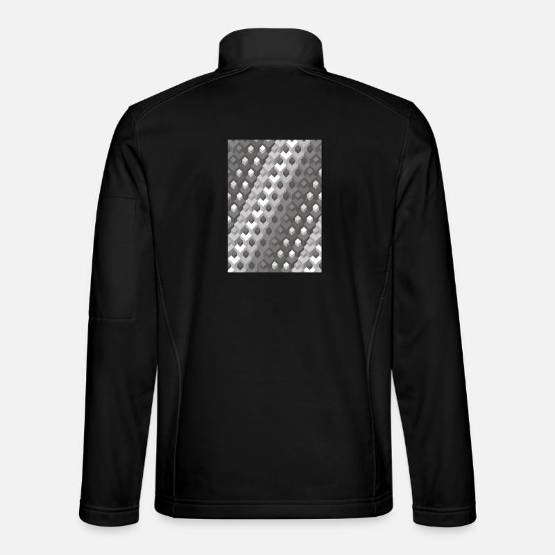 Graustufen Farbverlauf Linkswendung - Unisex Softshelljacke - Schwarz