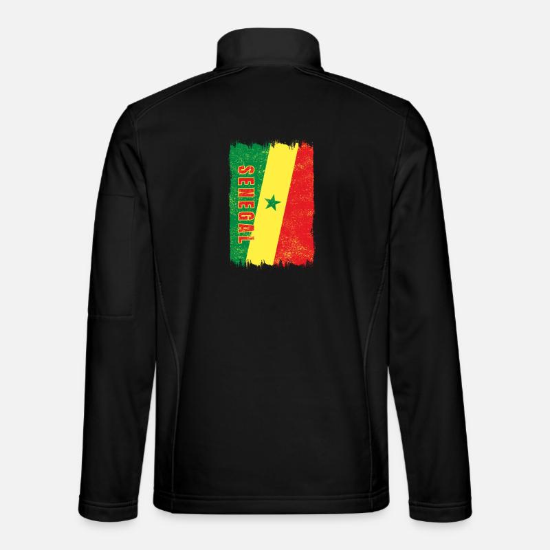 Drapeau du Sénégal - Veste en tissu softshell Unisexe - noir