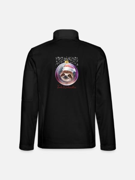 Frohe Weihnachten Weihnachtsoutfit Faultier - Unisex Softshelljacke - Schwarz