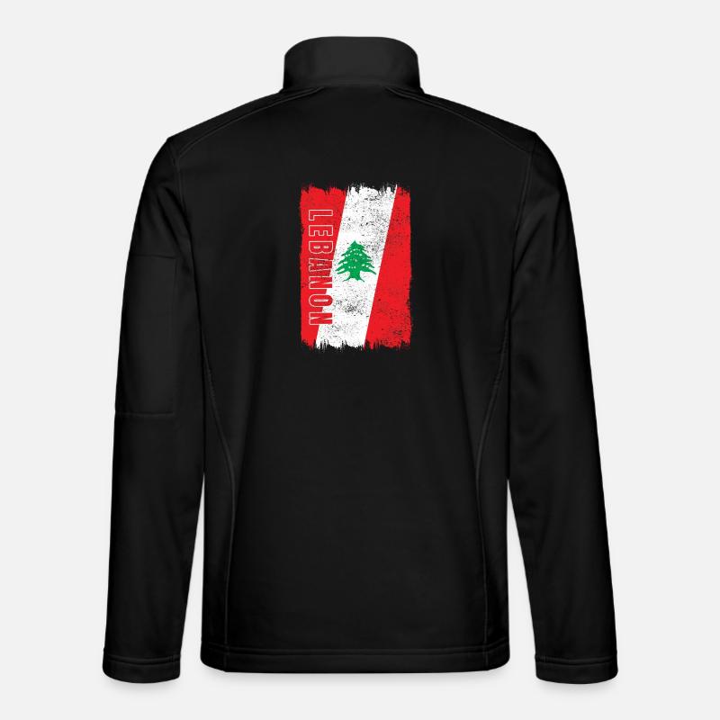Drapeau vintage du Liban Veste en tissu softshell Unisexe