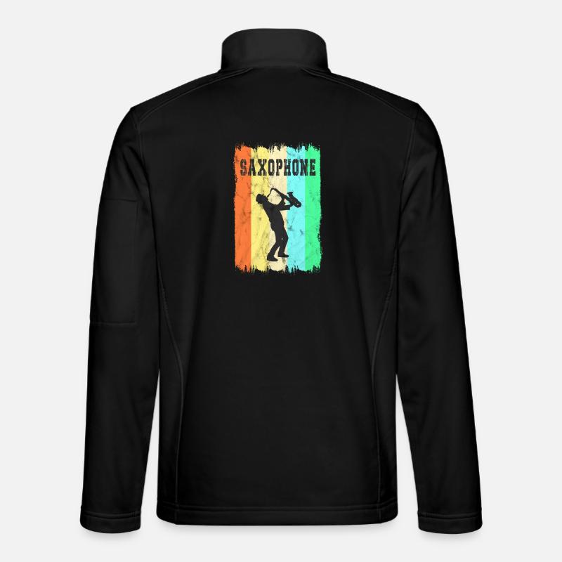 Saxophone design - Unisex Softshell Jacket - black
