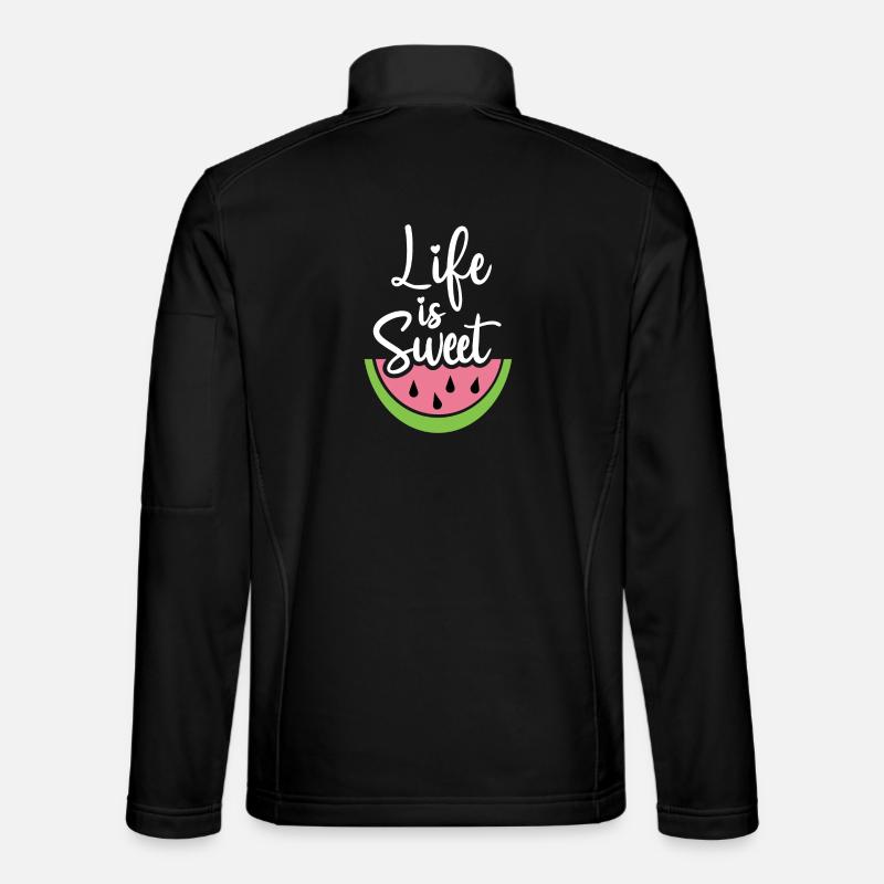 Das Leben ist süß - Unisex Softshelljacke - Schwarz