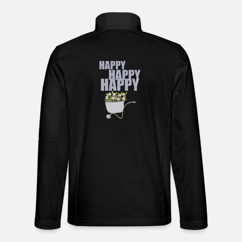 WHEELBARROWS HAPPY - Unisex Softshell Jacket - black