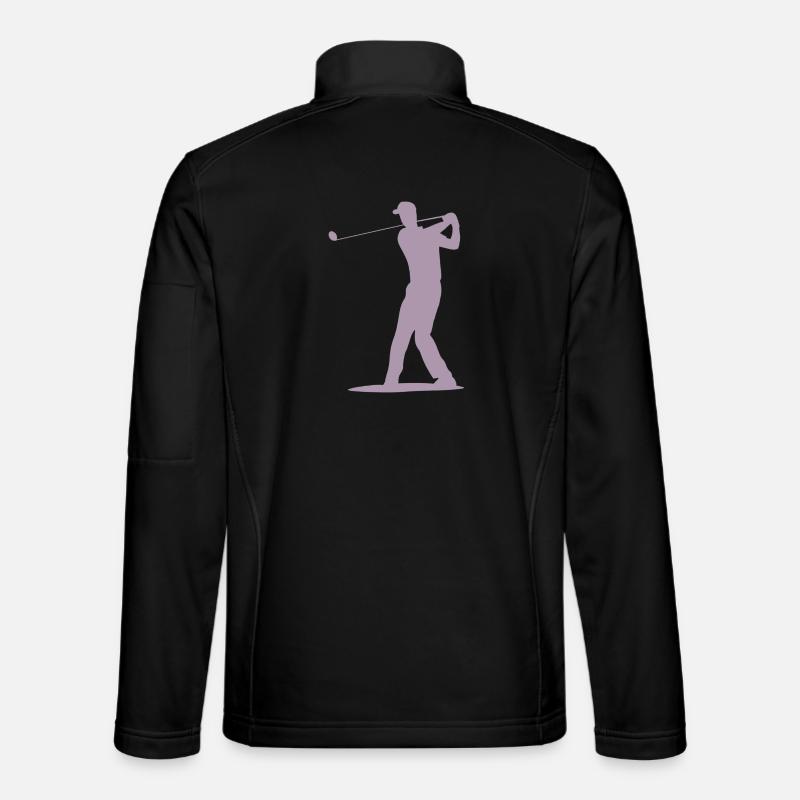 Golfer Abschlag Silhouette - Herren Design Unisex Softshelljacke