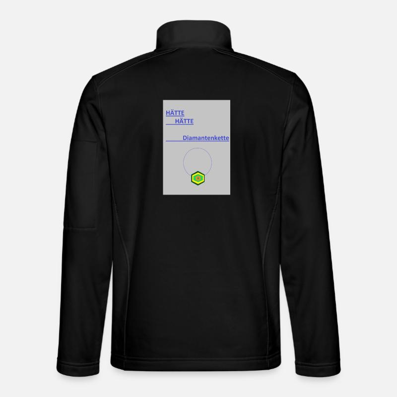 Diamantenkette Geometrisch - Unisex Softshelljacke - Schwarz