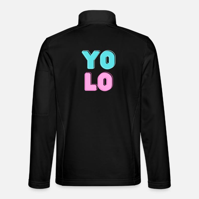 Cool Candy YOLO Design - Unisex Softshell Jacket - black