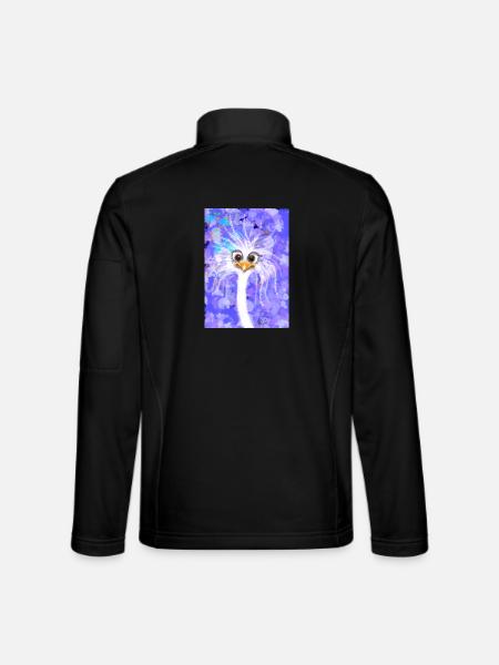 Fabelhafter flauschiger Strauß - Unisex Softshelljacke - Schwarz