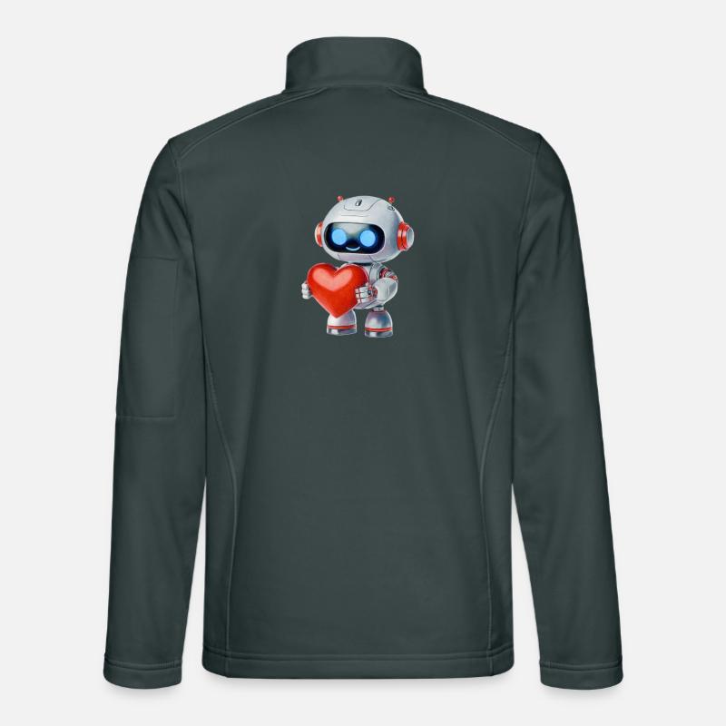 Roboter mit Herz Unisex Softshelljacke