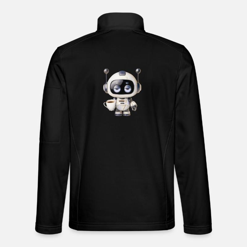 Robot Coffee - Unisex Softshell Jacket - black