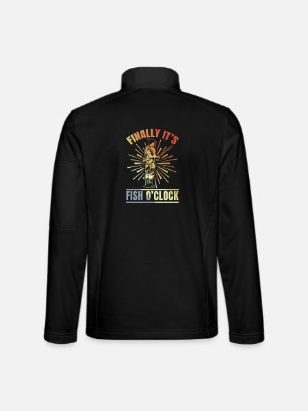 Finally It's Fish Clock - Unisex Softshell Jacket - black