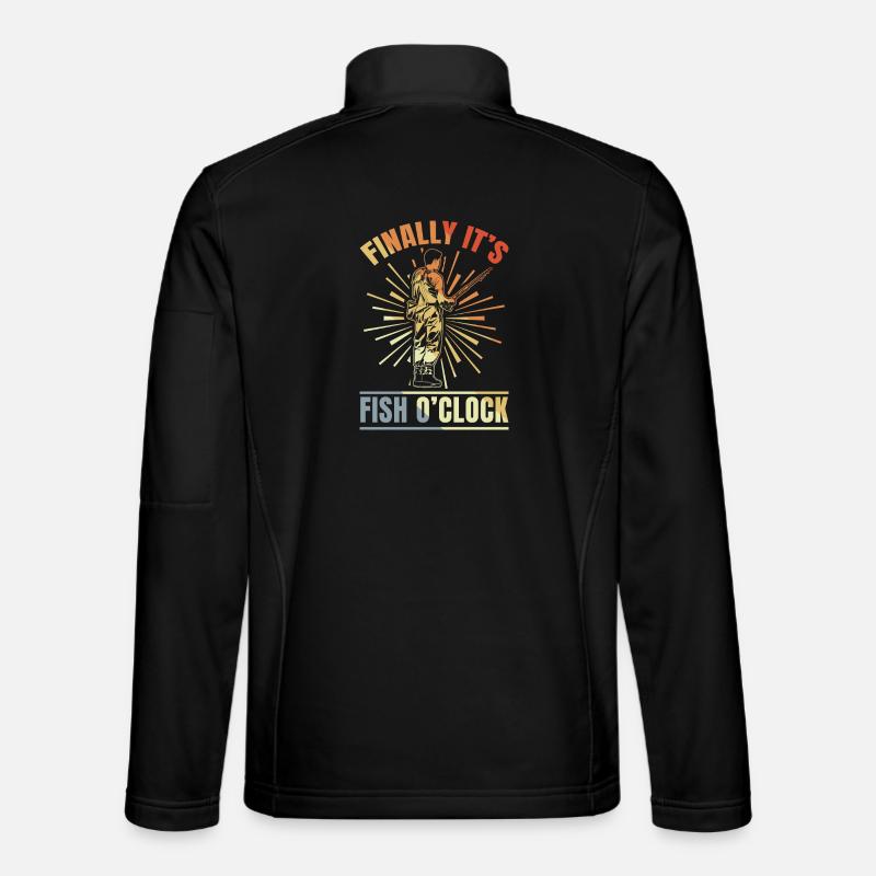 Enfin, c’est l’horloge des poissons - Veste en tissu softshell Unisexe - noir