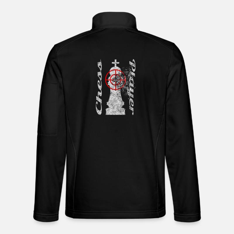 Chess motif with crosshairs - Unisex Softshell Jacket - black